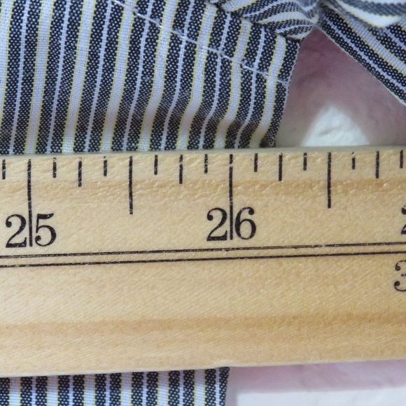 Brooklyn Xpress* Men's Short Sleeve Button Down Curved Hem Stripe‎ Shirt~ XXL - Picture 7 of 11